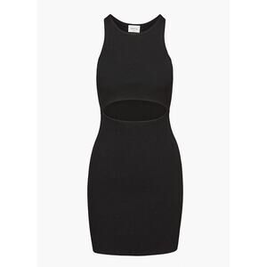 Aritzia Wilfred Free Sleeveless Cut-out Knit Tank Mini Dress Black Women's XS